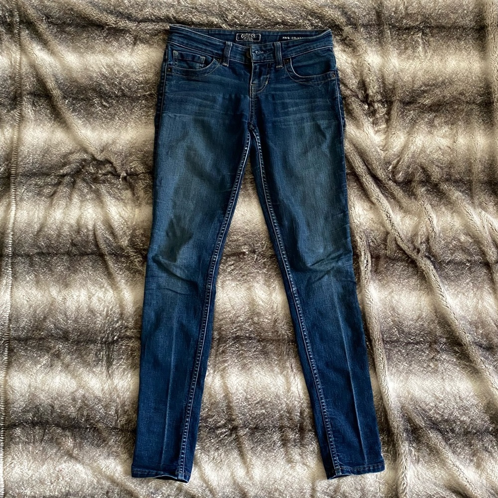 Guess power ultra skinny mid rise jeans